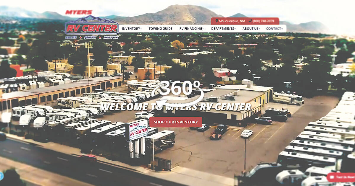 Myers RV dealership and project preview artwork